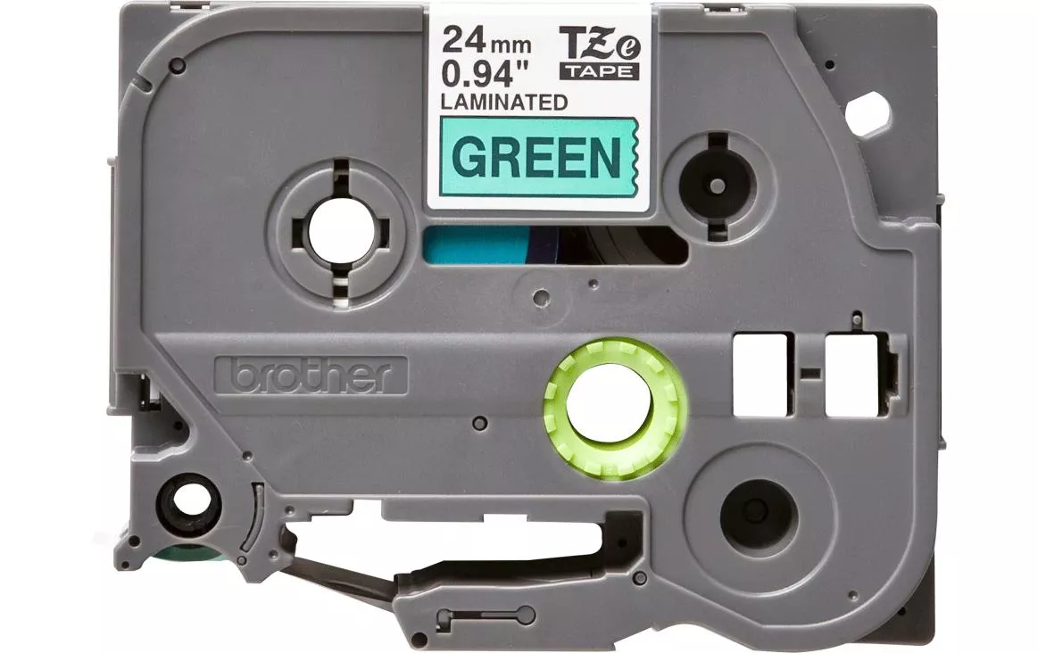 TZe-751 Nero su nastro adesivo verde
