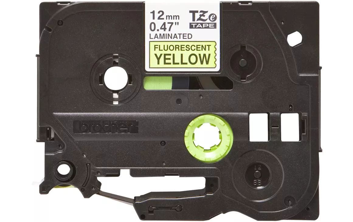 TZe-C31 Nero su nastro per etichette giallo