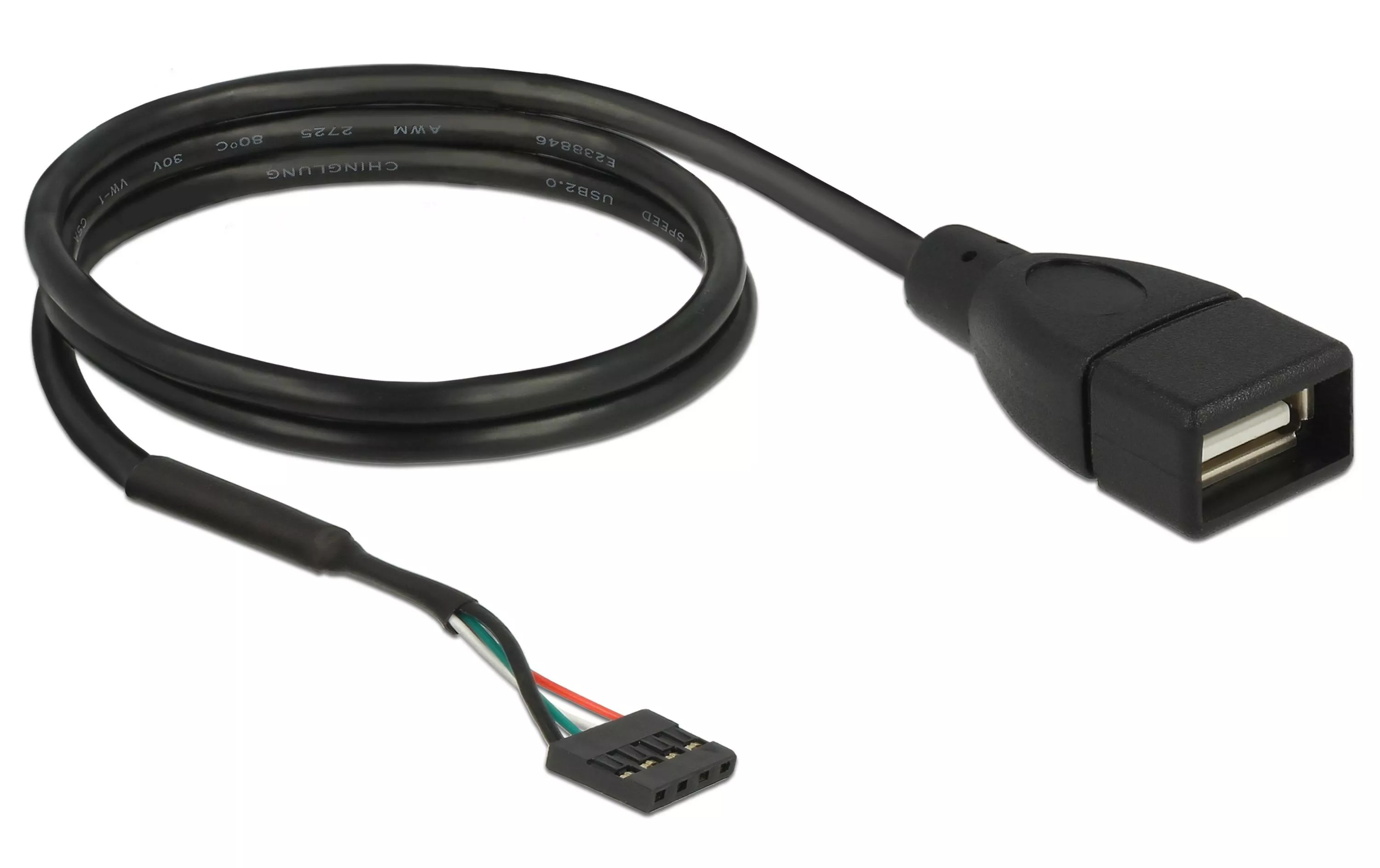 Câble embase à broches USB2.0 60 cm  Prise pour poteau \u2013 Prise USB-A
