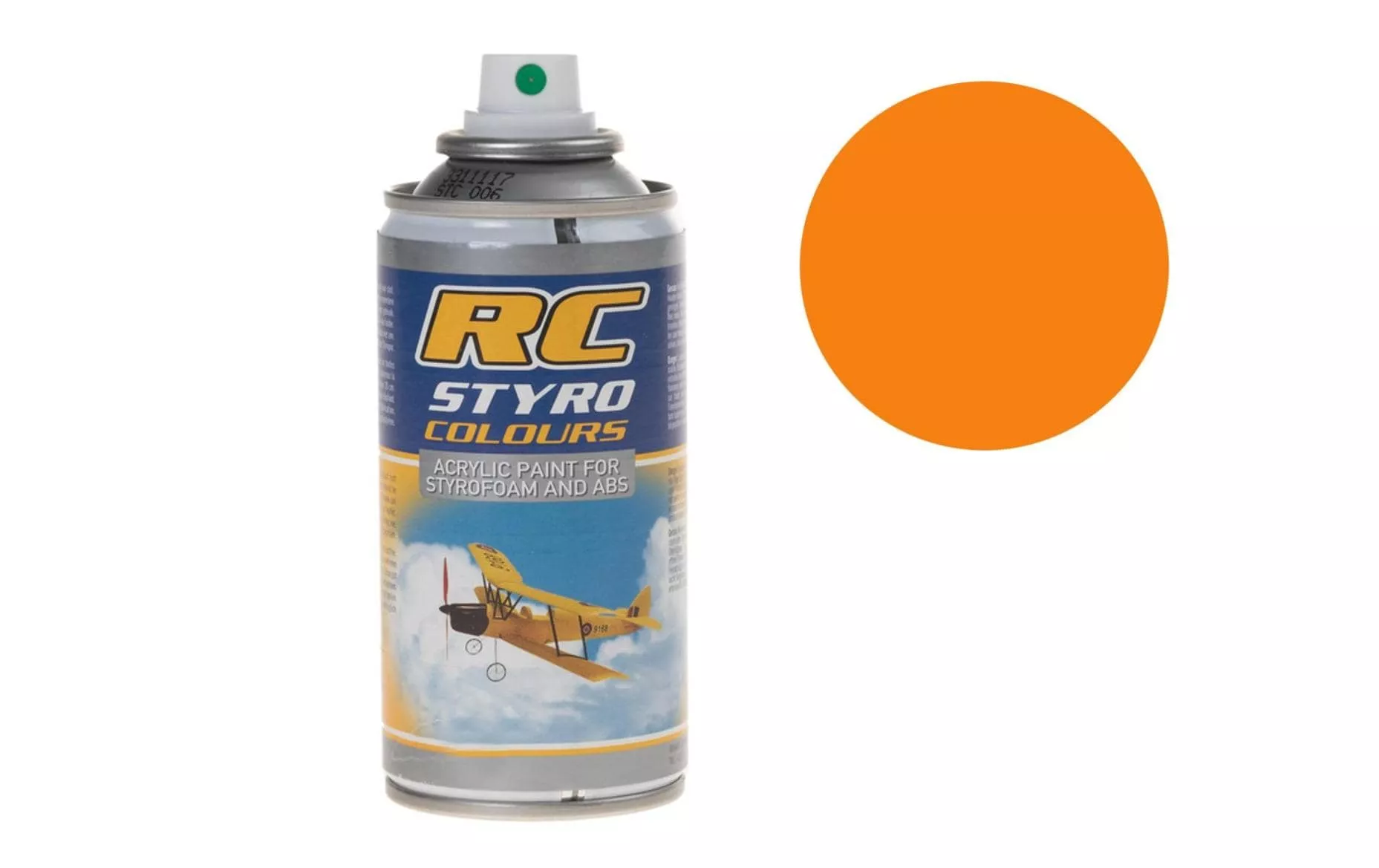 Aérosol pour plastique RC STYRO Orange 022 150 ml