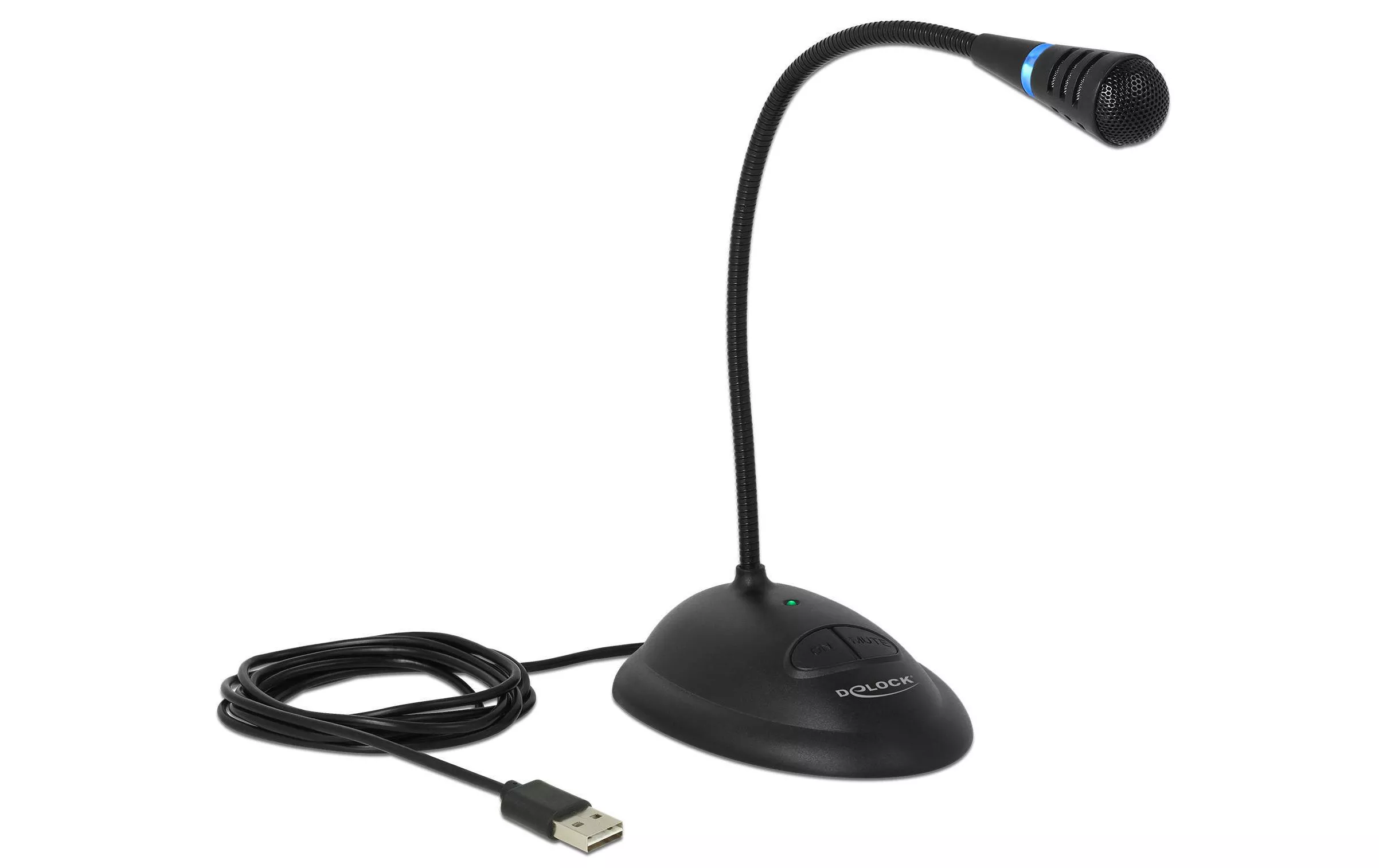 Microphone USB avec sourdine et bouton marche/arrêt