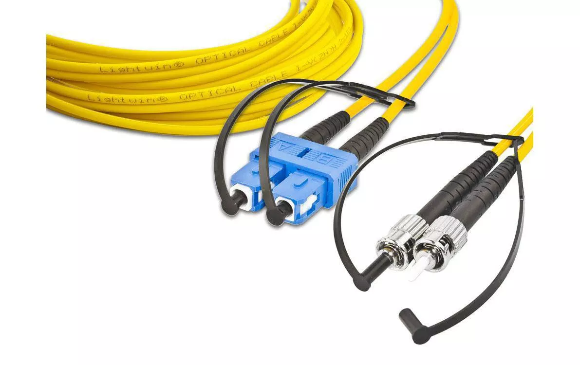 Câble patch à fibre optique SC-ST, Singelmode, Duplex, 2m