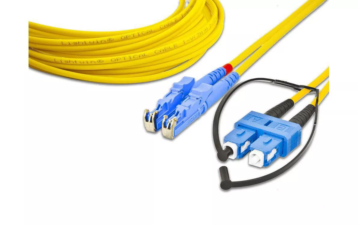 Câble patch à fibre optique E2000-SC, Singlemode, Duplex, 1m