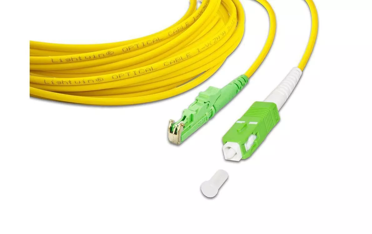 Câble patch à fibre optique E2000/APC-SC/APC, Singlemode, Simplex, 5m