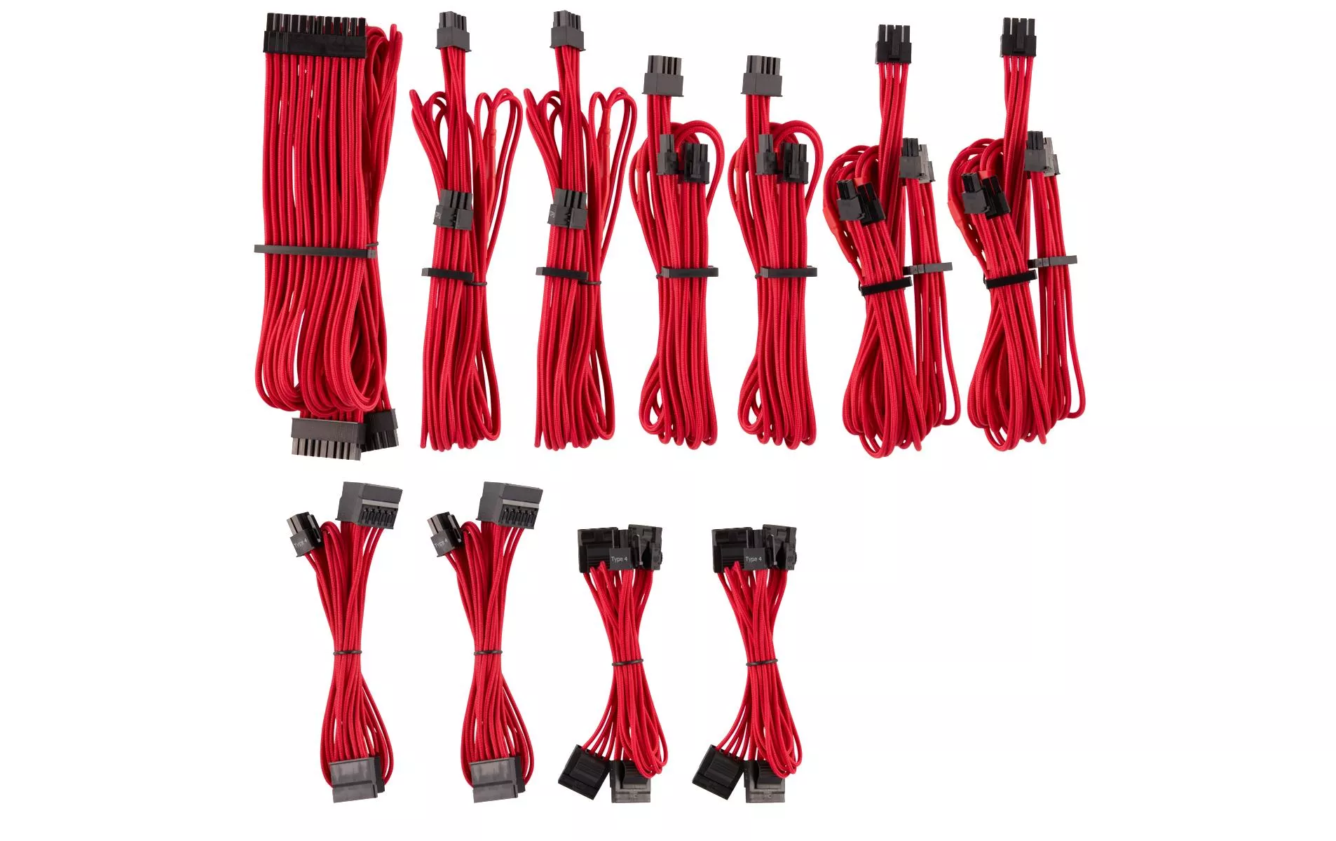 Câble d\u2019alimentation Premium Pro-Kit Typ 4 Gen 4 rouge