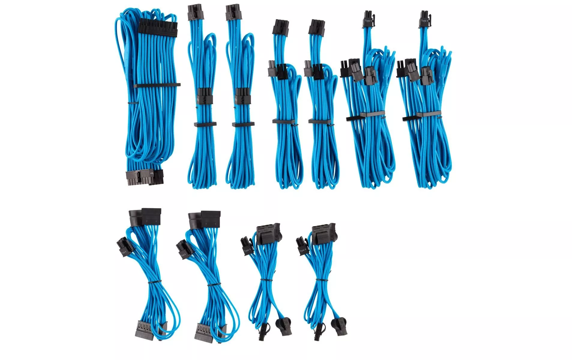 Câble d\u2019alimentation Premium Pro-Kit Typ 4 Gen 4 Bleu
