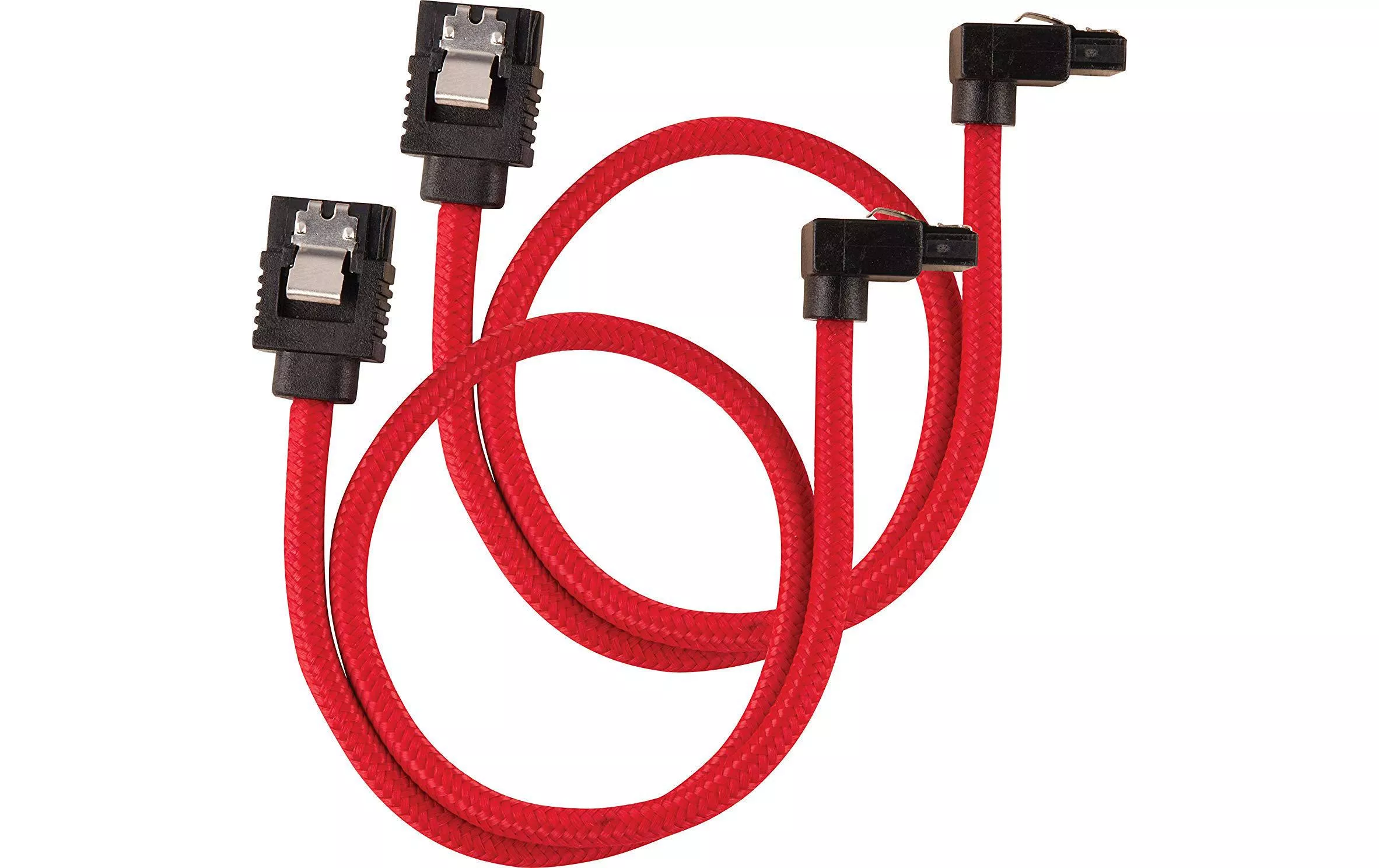 Câble SATA3 Premium Set Rouge 30 cm coudé