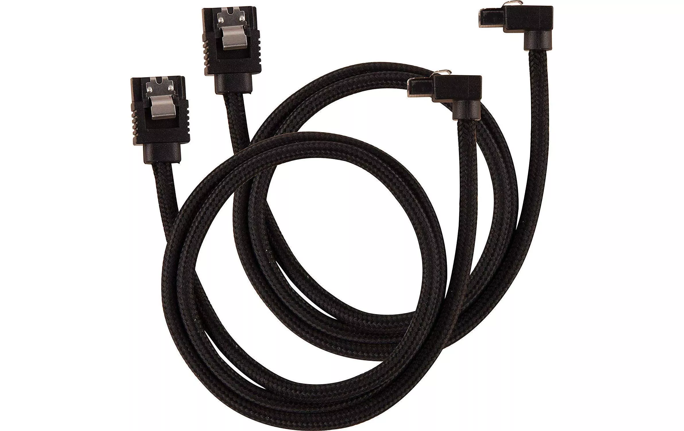 Câble SATA3 Premium Set Noir 60 cm coudé