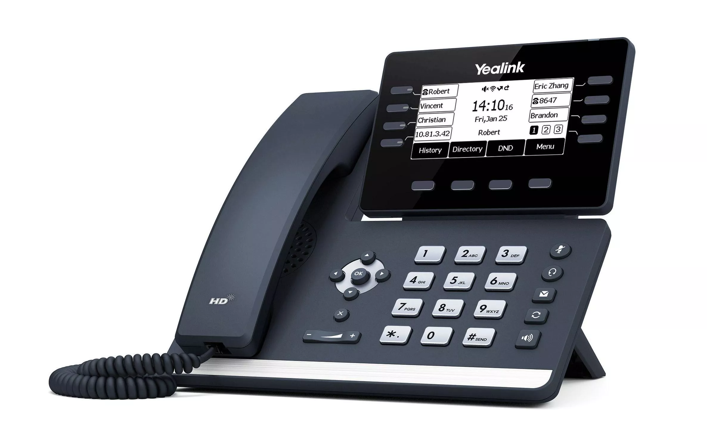 Téléphone de bureau SIP-T53W Noir