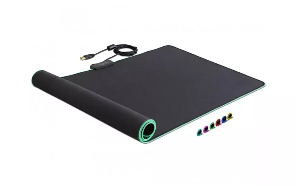Tappetino per mouse Delock Gaming 92x30 cm con illuminazione RGB