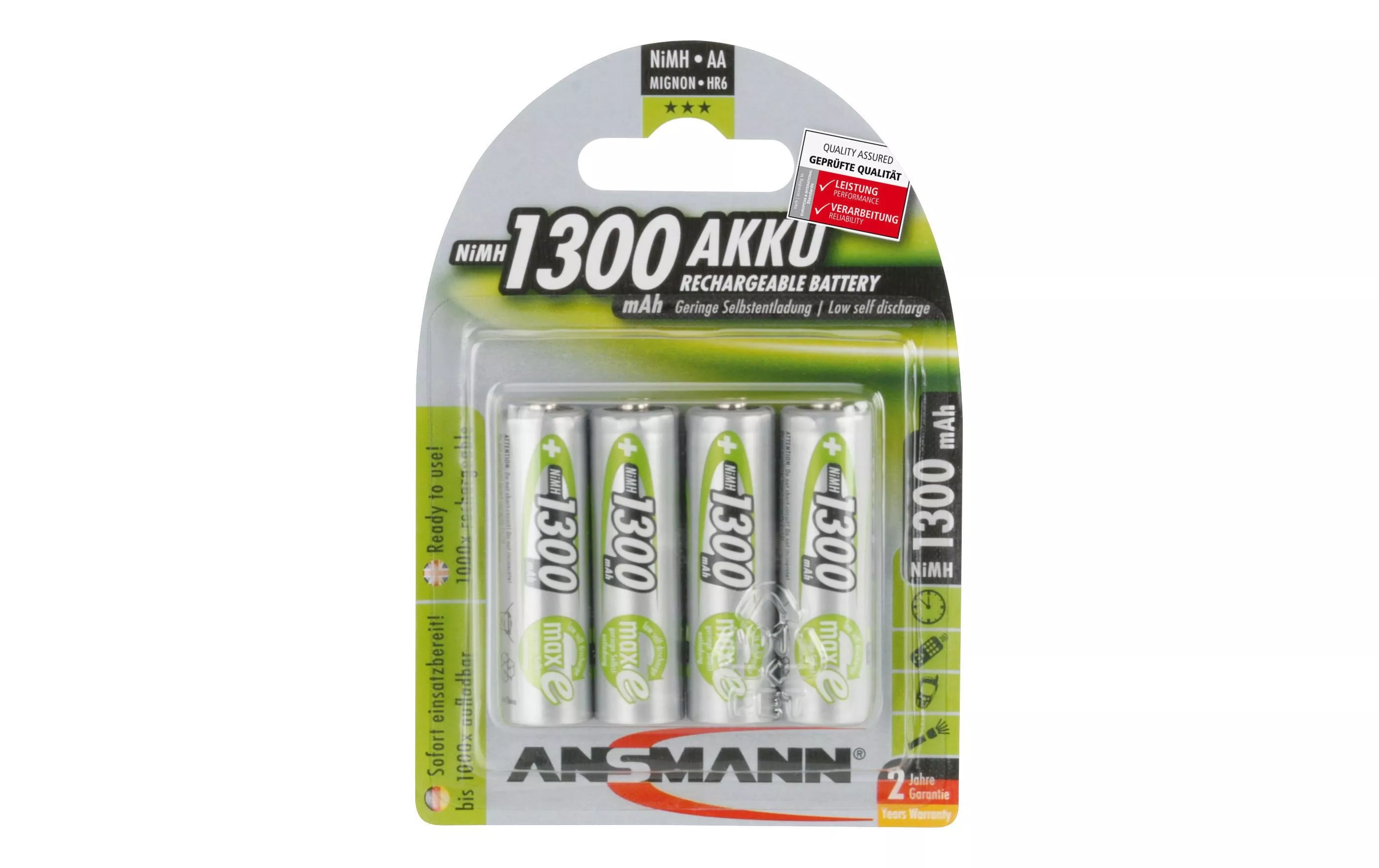 Batterie 4x AA 1300 mAh
