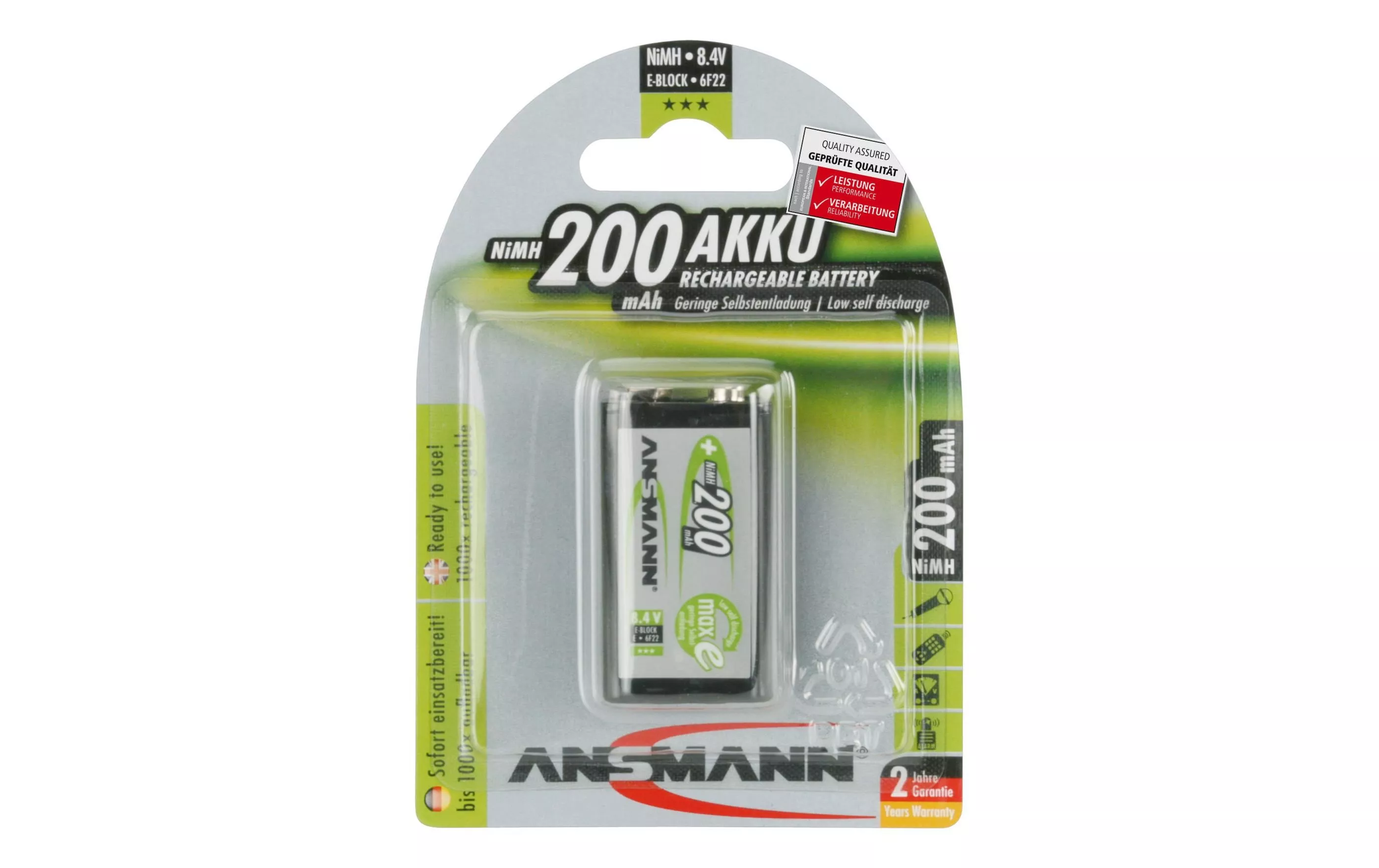 Batteria Ansmann 1x 9V blocco 200 mAh