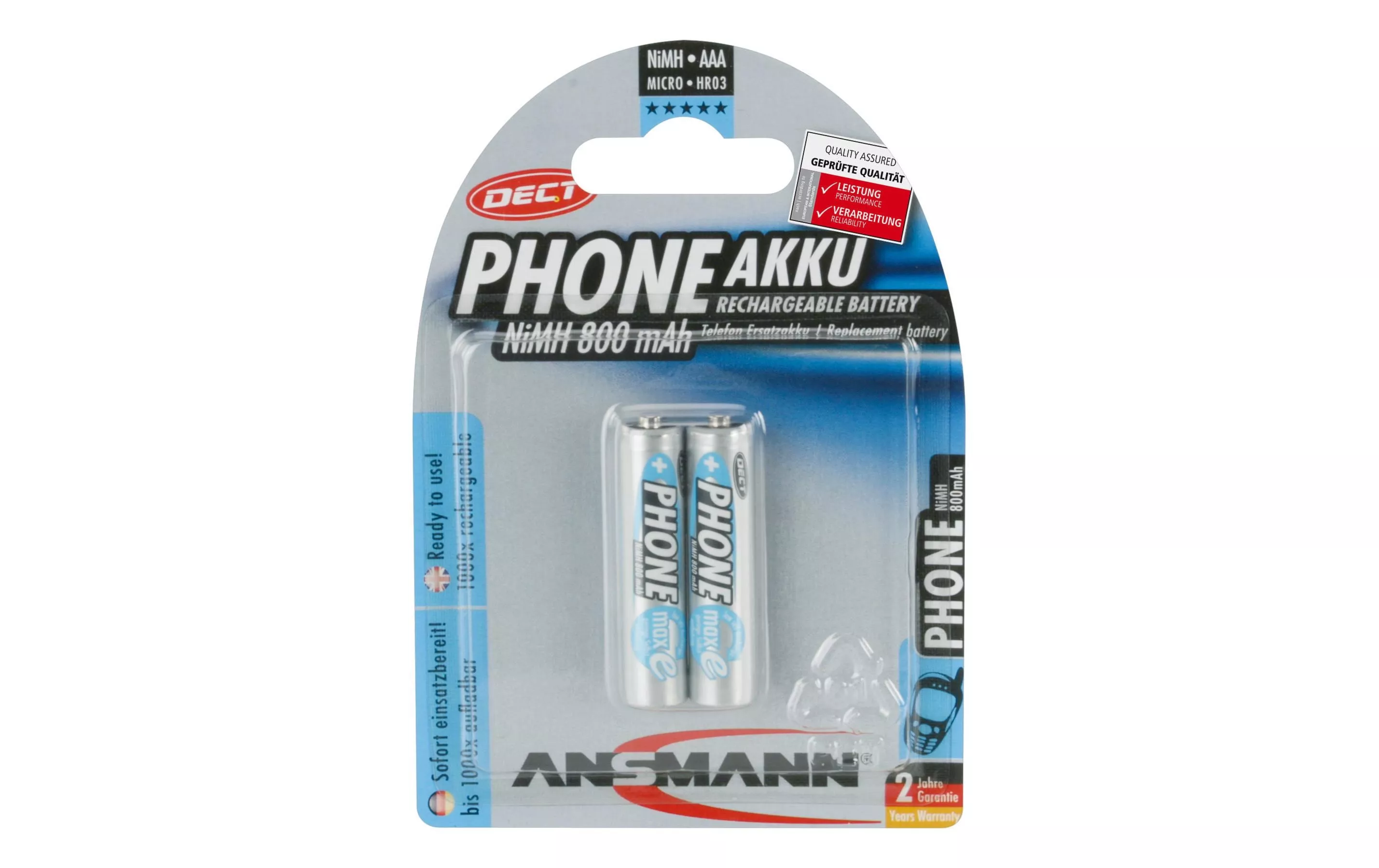 Batterie 2x AAA 800 mAh pour téléphones DECT