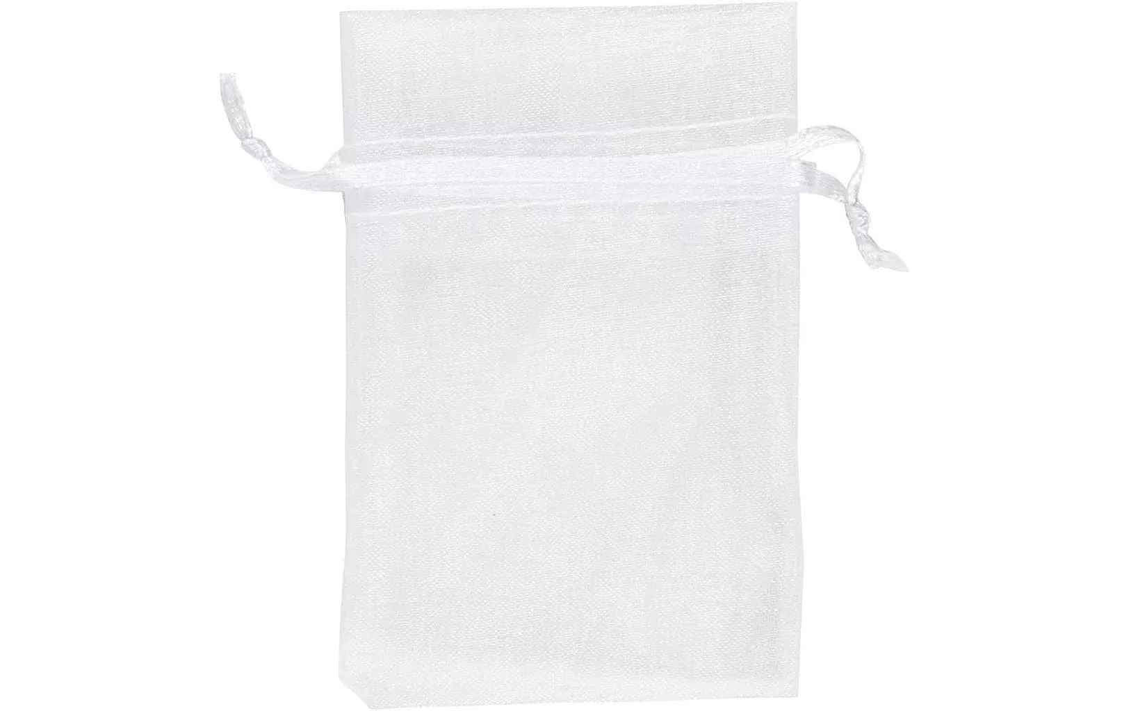Organza Bag Organza 7 x 10 cm Bianco, 10 pezzi