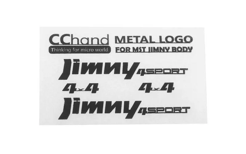 Sticker metallo emblemi MST 1/10 CMX Jimny J3 nero