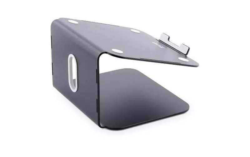 Notebook Stand ergonomico in alluminio nero