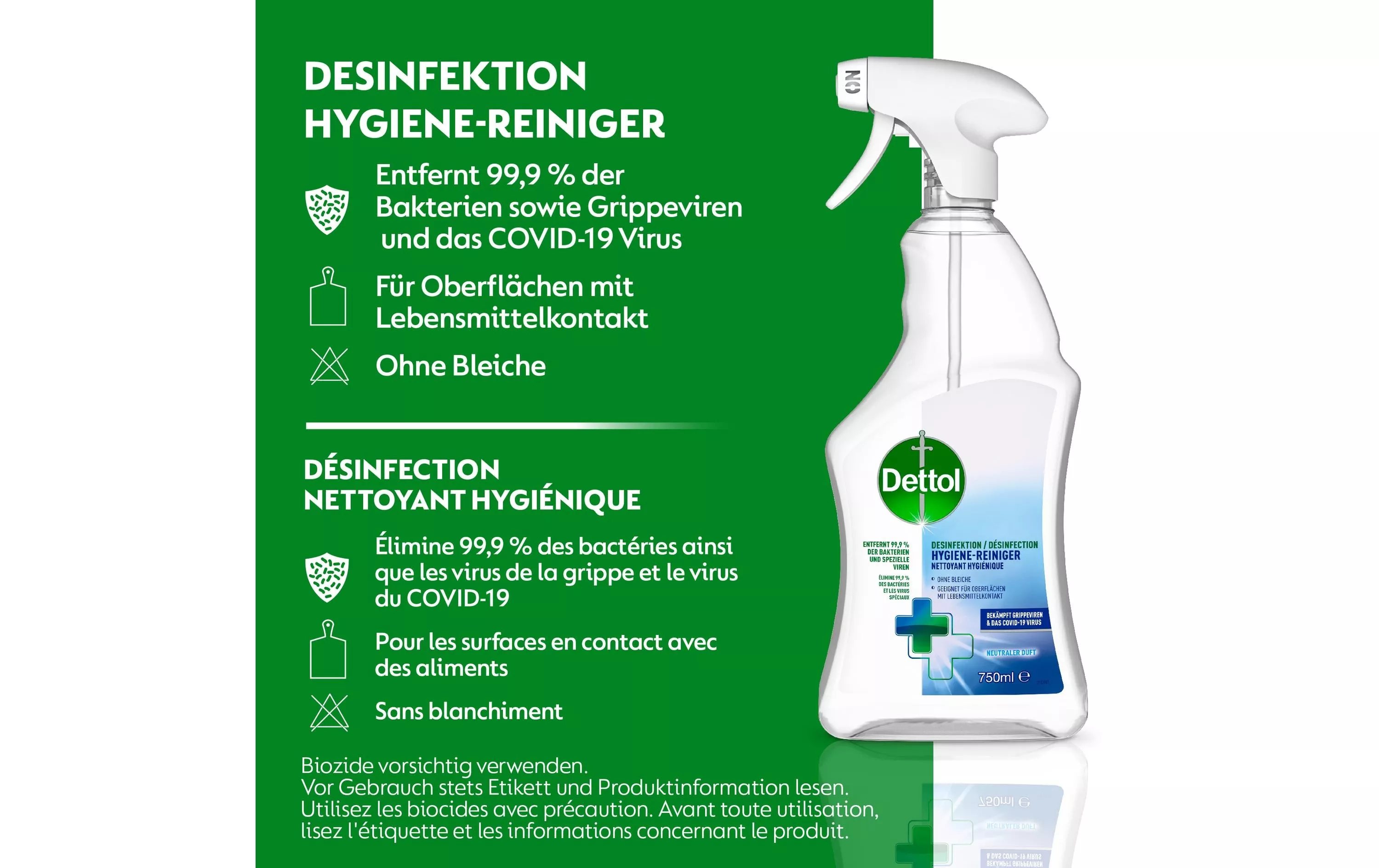 Disinfezione detergente per l\'igiene 750 ml