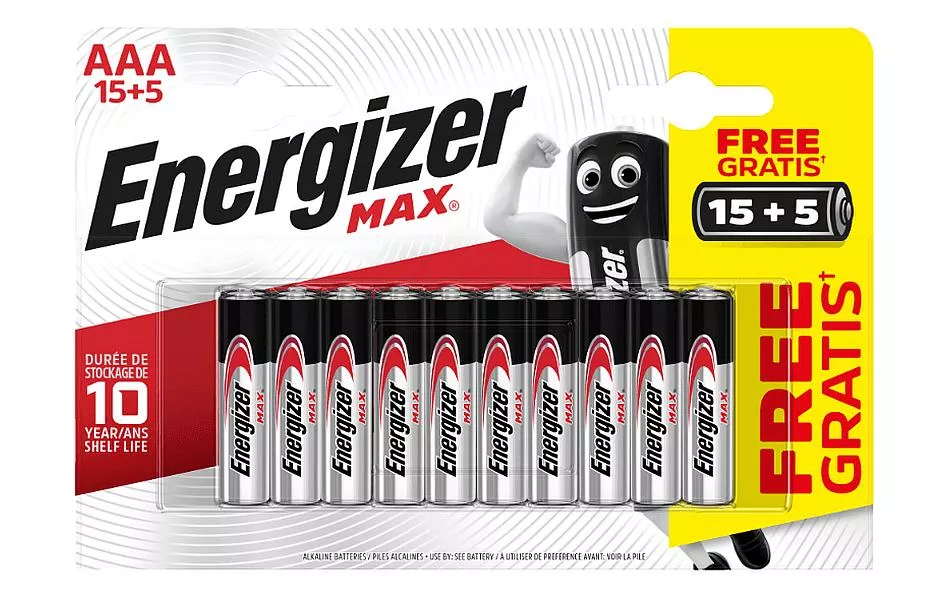 Batteria Energizer Max AAA 15+5 pezzi