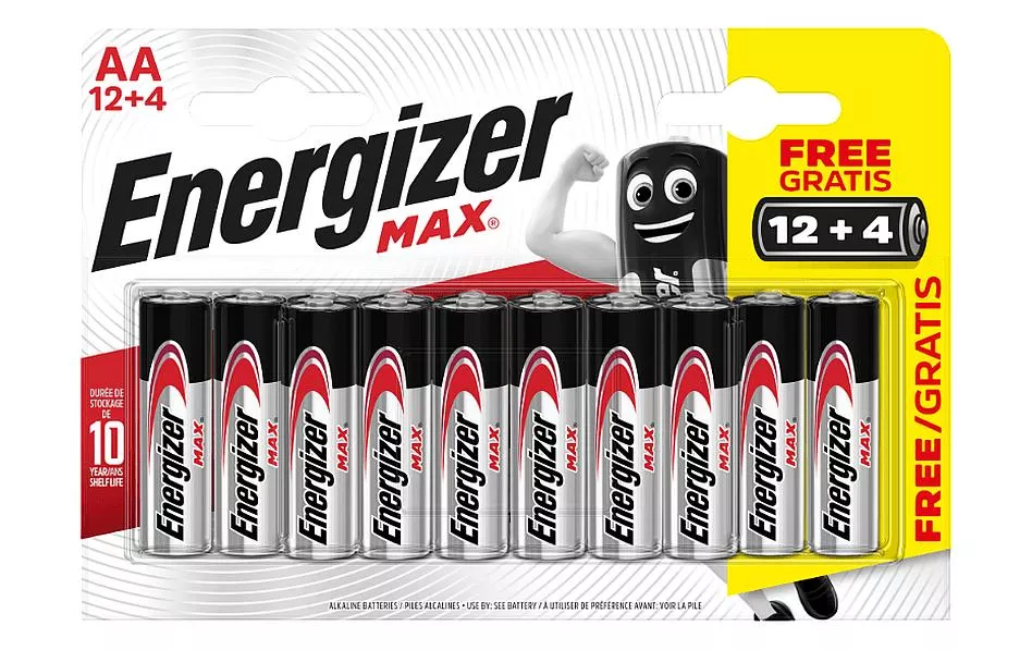 Batteria Energizer Max AA 12+4 pezzi