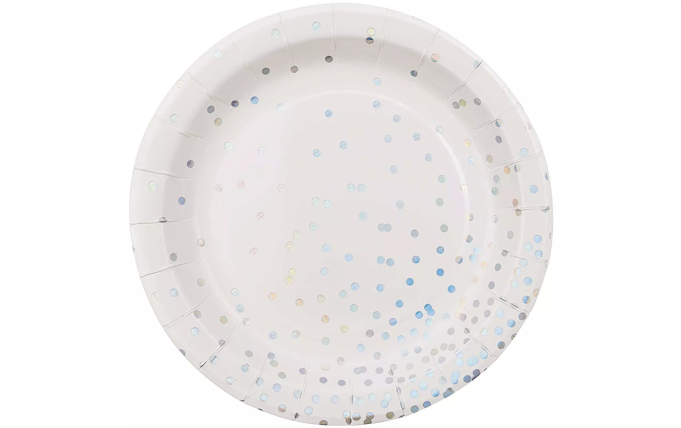 piatto monouso olografico 23 cm, 12 pezzi, multicolore