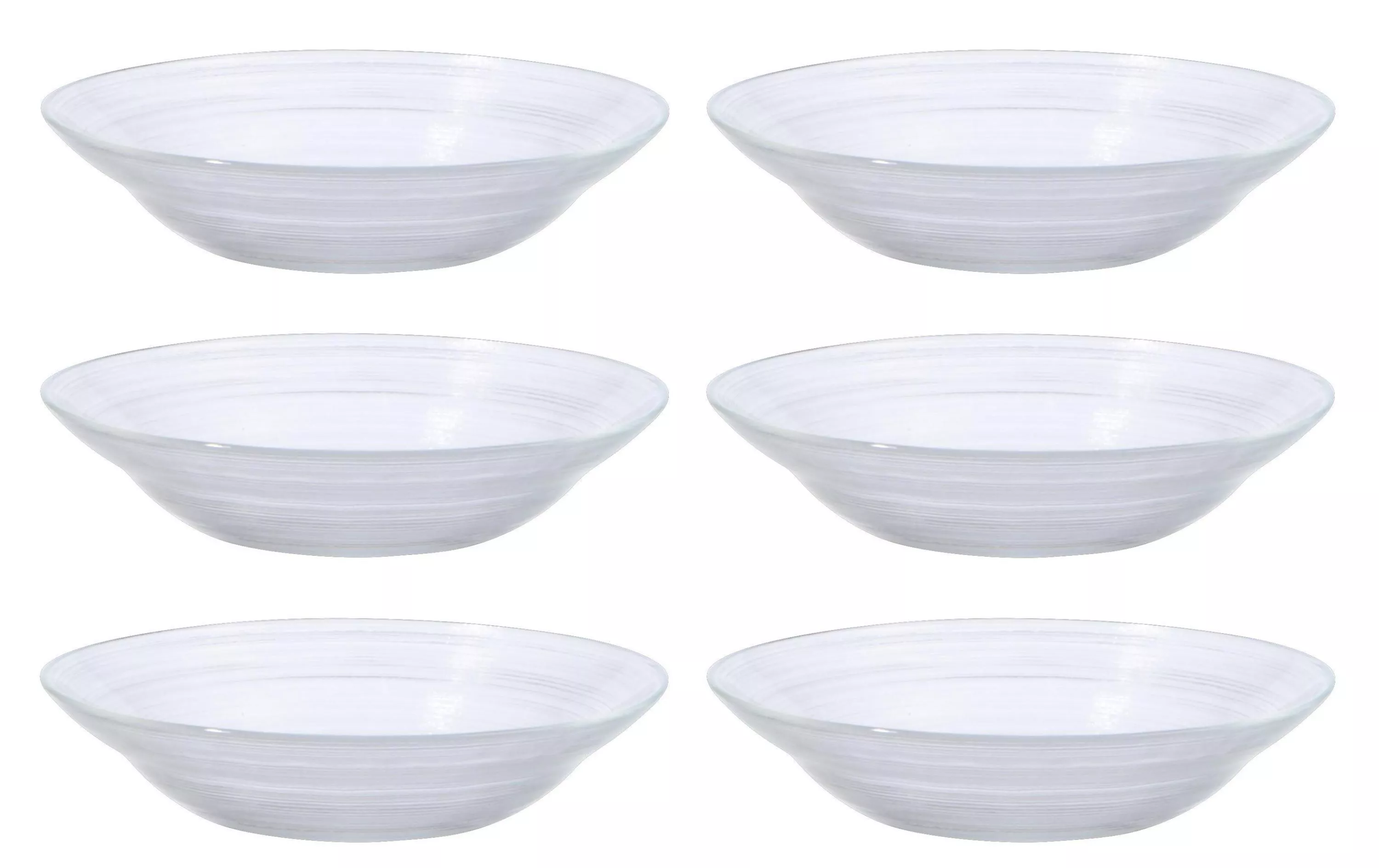 Soup & Pasta Plate Circle Ø 20 cm, 6 pezzi, trasparente