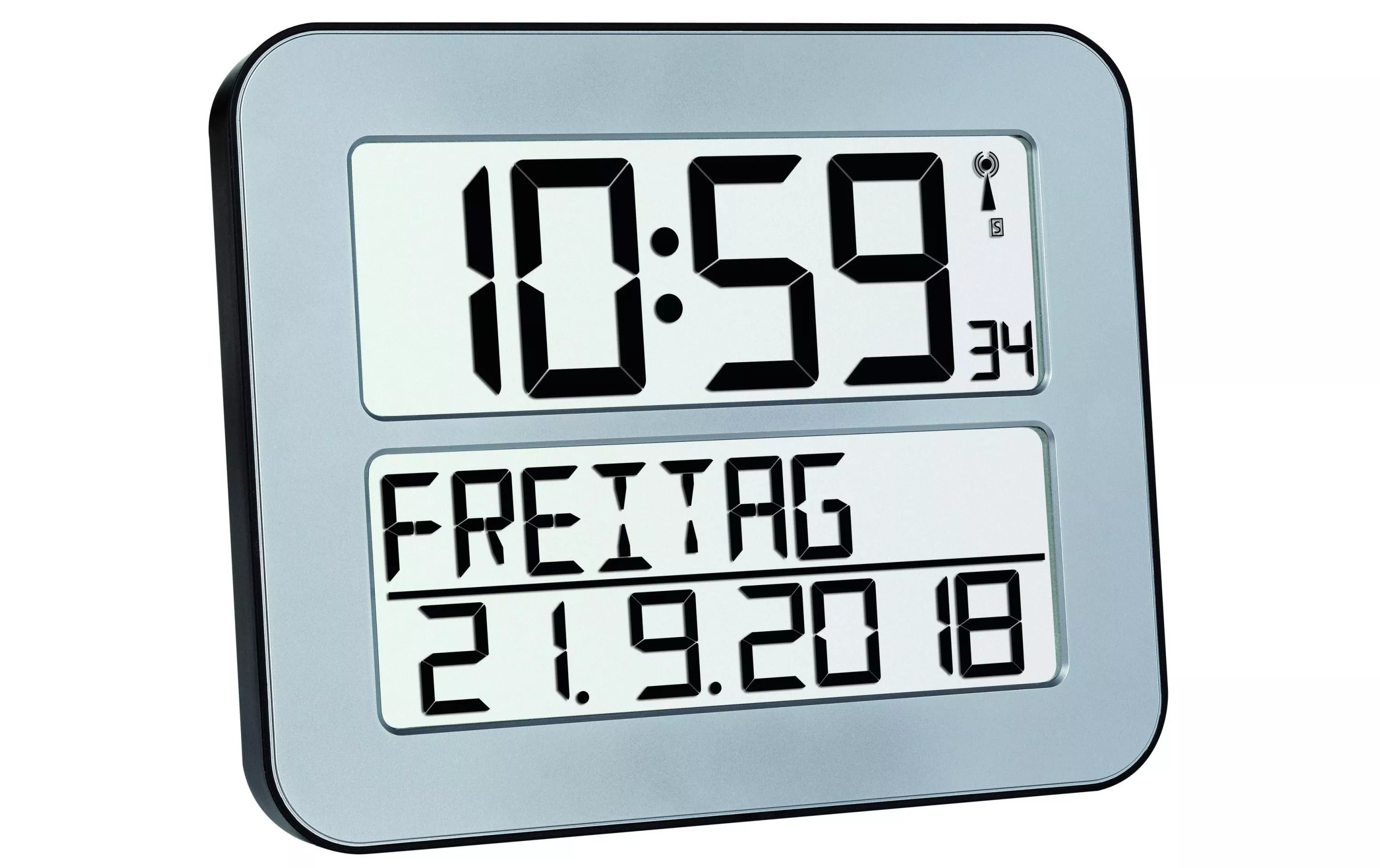 orologio da parete radiocontrollato Timeline Max Silver