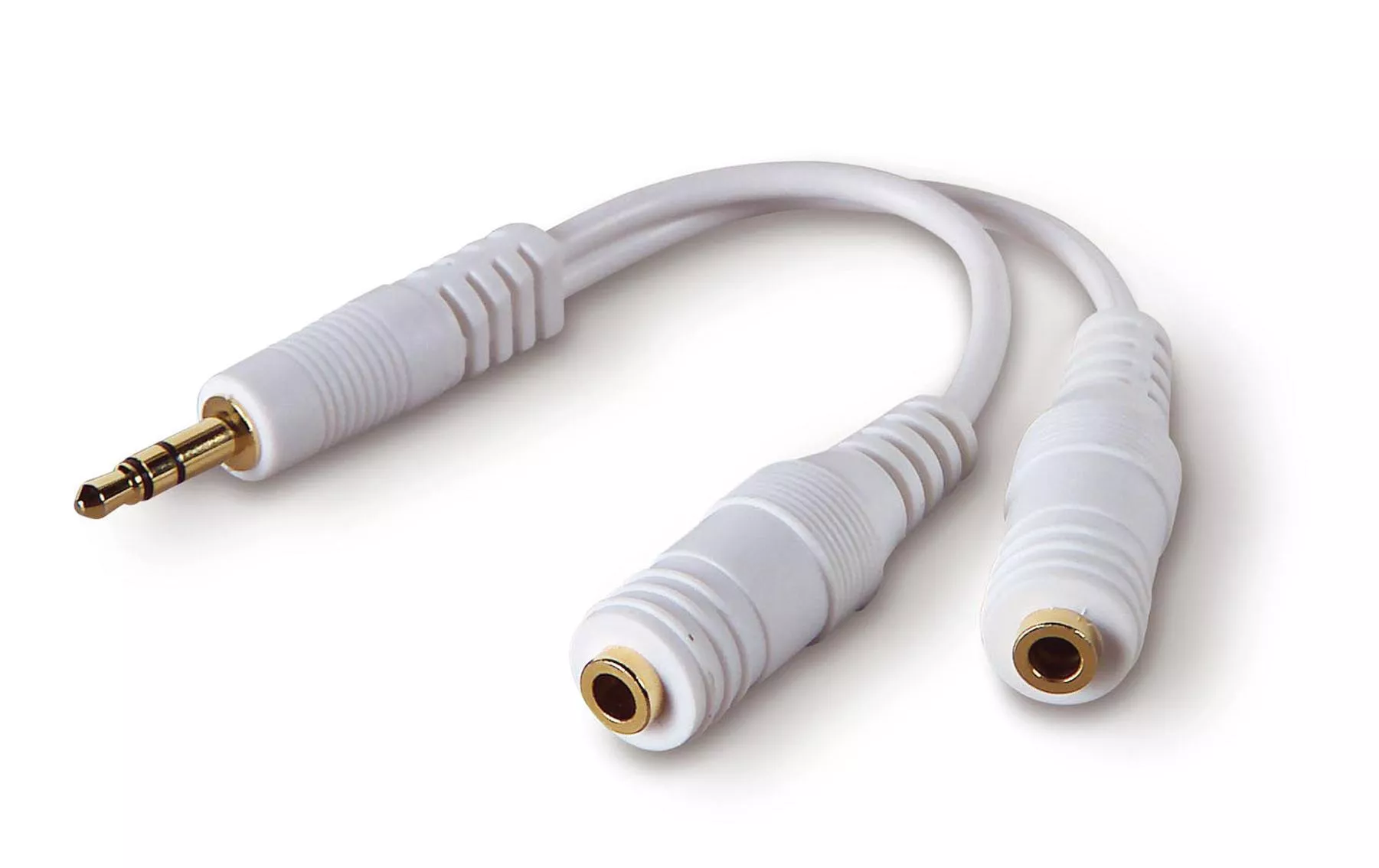 Câble audio Y-Adapter 3.5mm Blanc